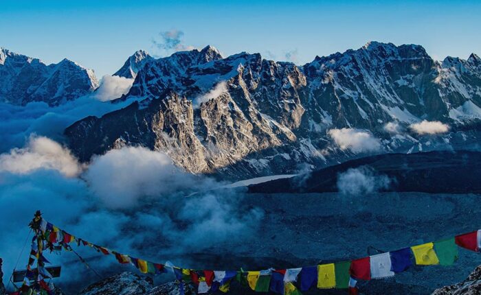 himalayas view during everest base camp trek