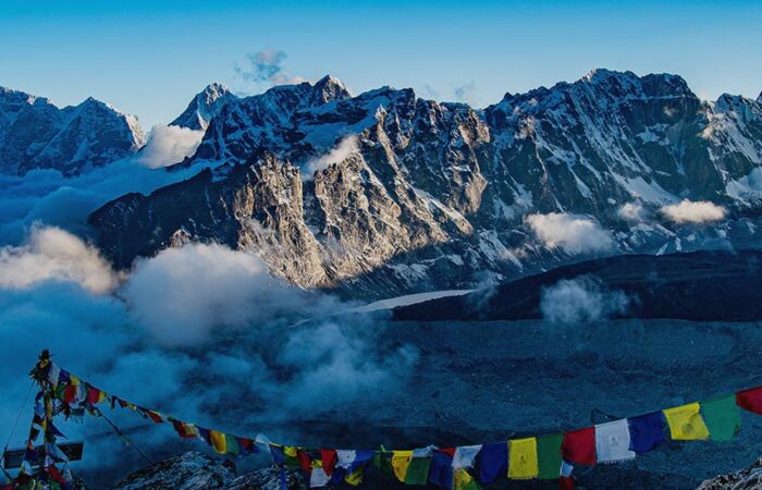 himalayas view during everest base camp trek