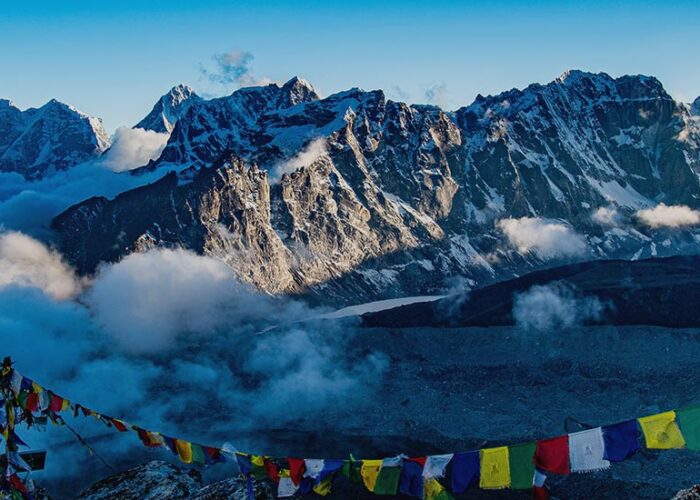 himalayas view during everest base camp trek