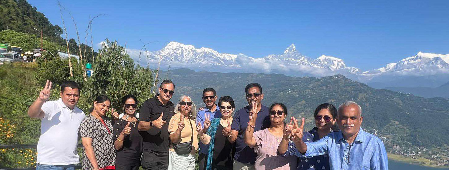 Families enjoying tour at pokhara