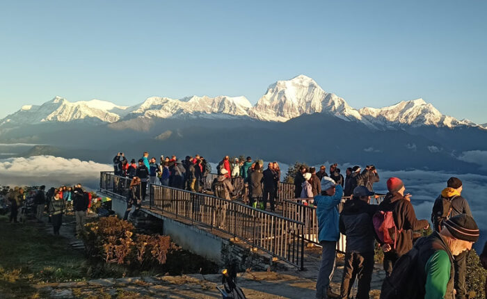 Families trek Poonhill