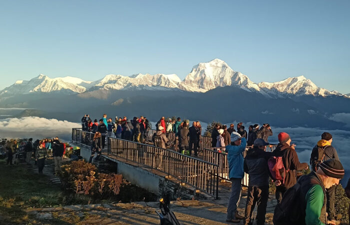 Families trek Poonhill